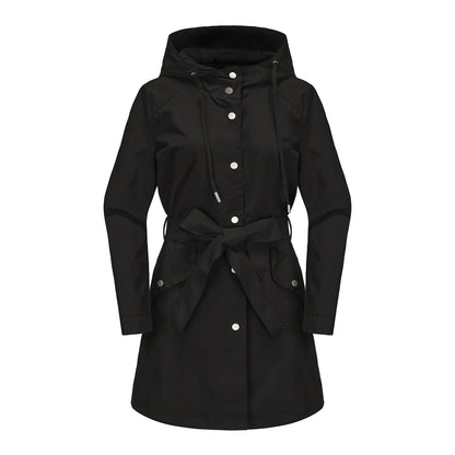 Hooded Waterproof Loose Trench Coat