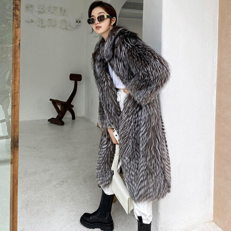 Faux Fur Long Cut Long Coat