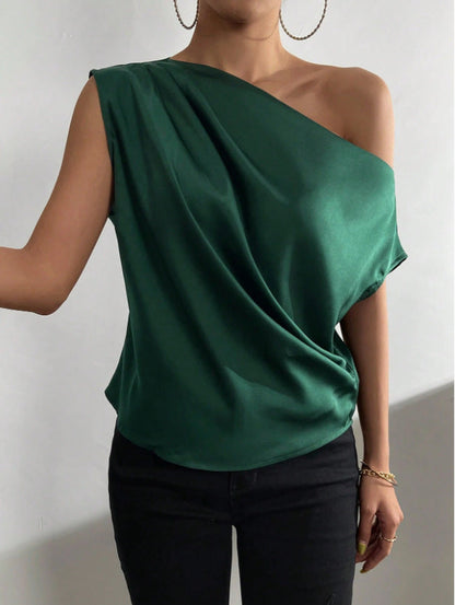 One Shoulder Sleeveless Top