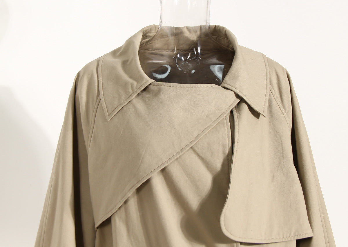 Khaki Cotton Trench Coat