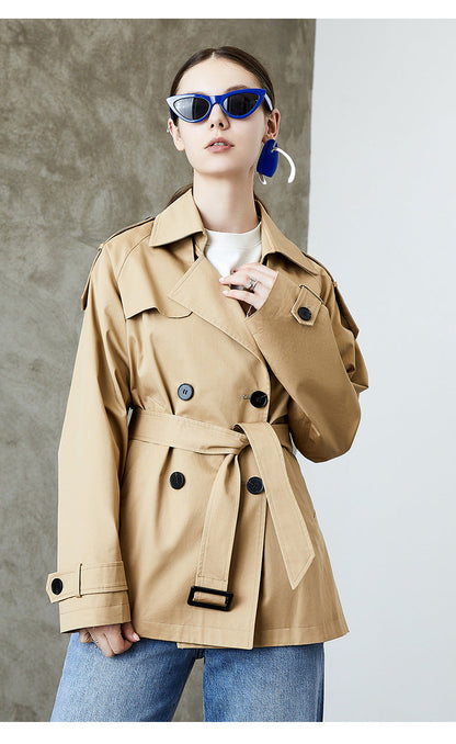 Lace-up Slimming Trench Coat