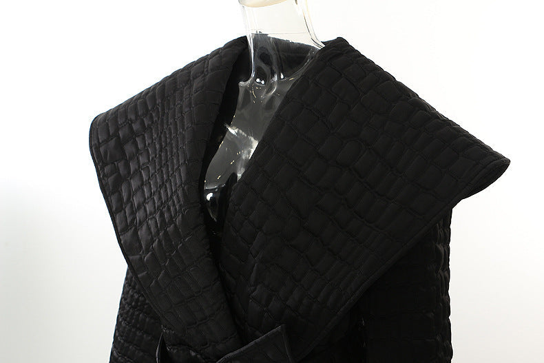 Quilted Cotton Cloak Coat