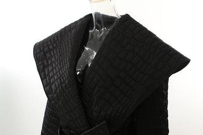 Quilted Cotton Cloak Coat