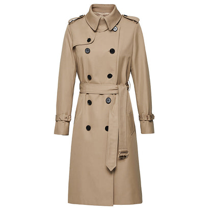 Khaki Slim Fit Trench Coat