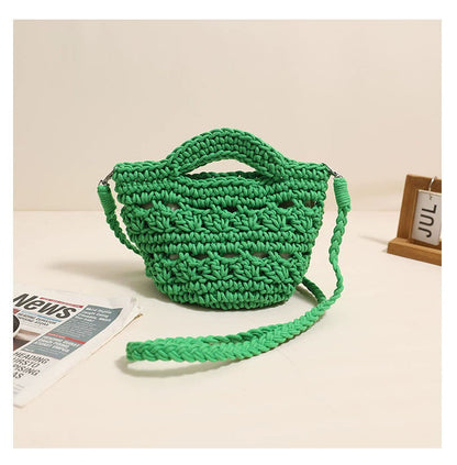 Crossbody Rope Cotton Thread Woven Bag Crochet