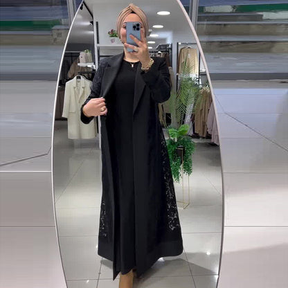 Hollow Out Casual Trench Coat