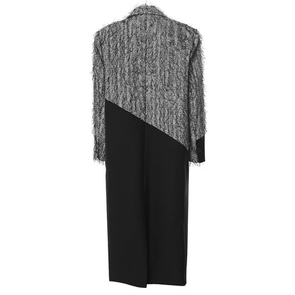 Contrast Color Star Trench Coat