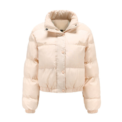 Long Sleeve High Collar Padded Jacket