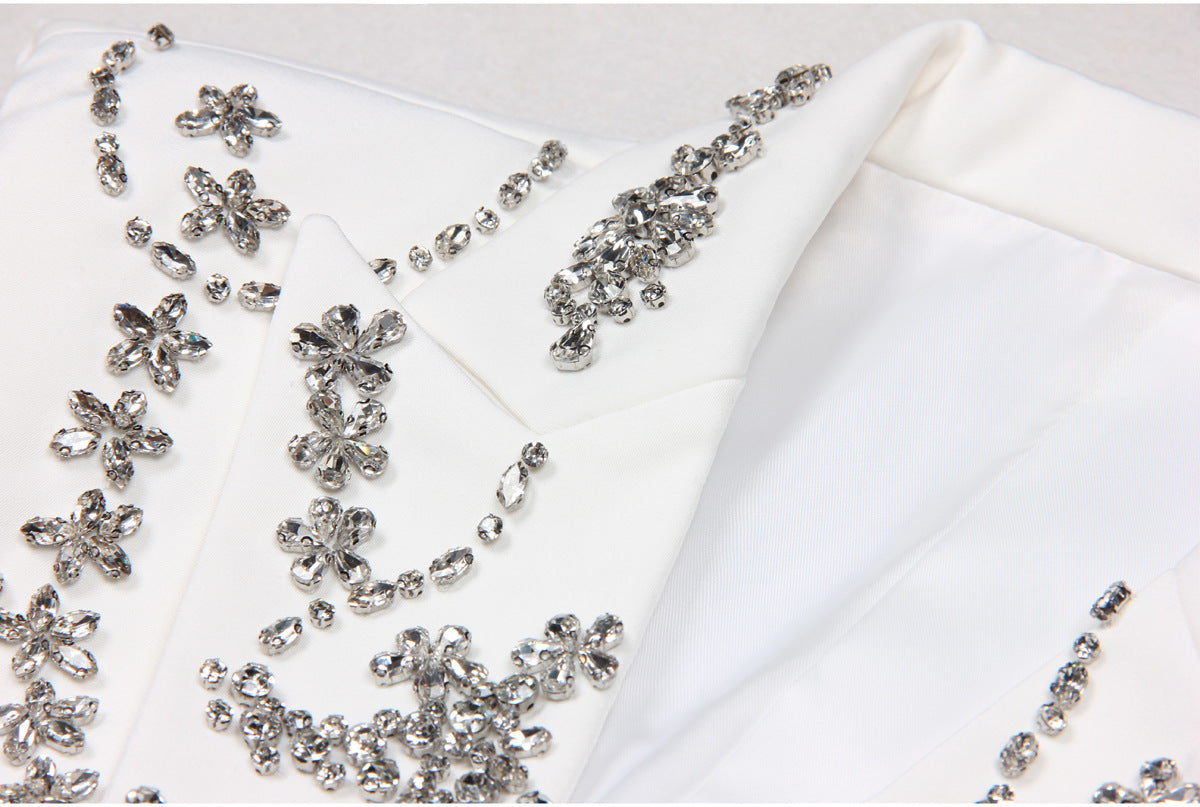 Rhinestone Sleeveless Business Vest