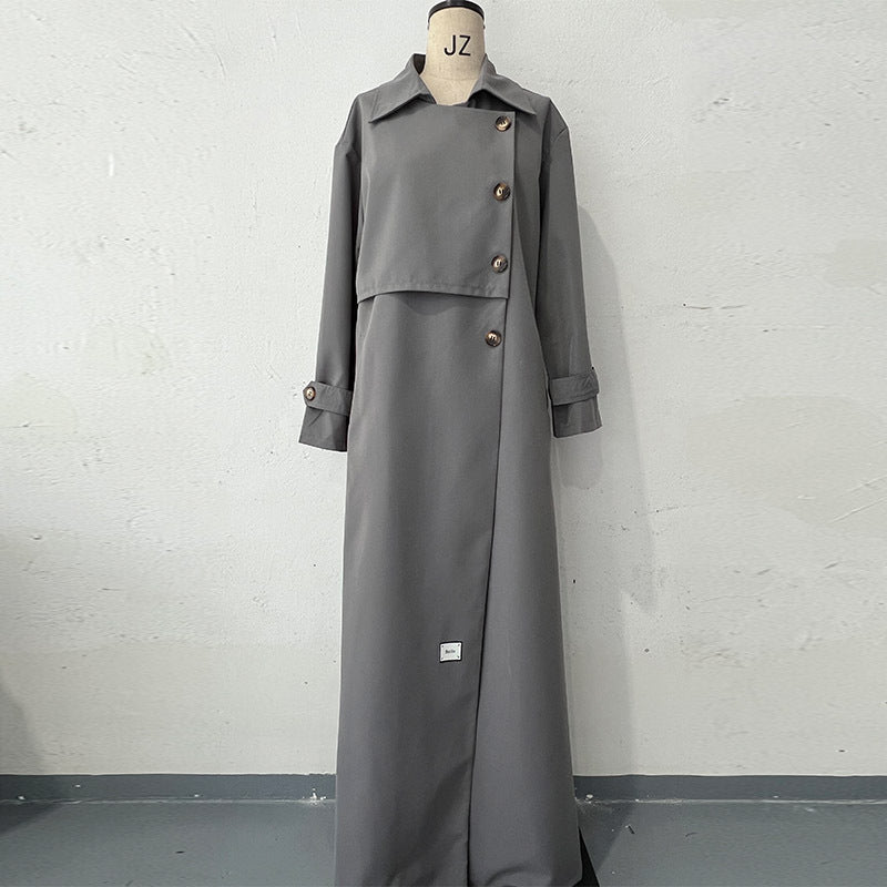 Retro Motorcycle Mid-Length Coat