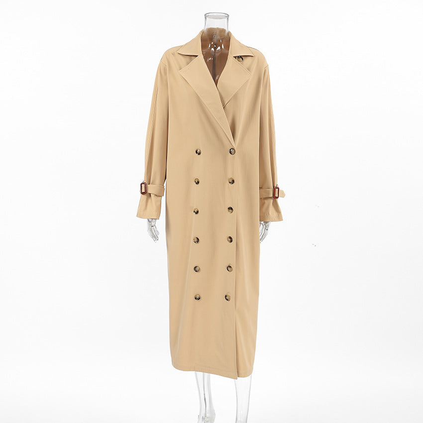 Khaki Double Breasted Trench Coat