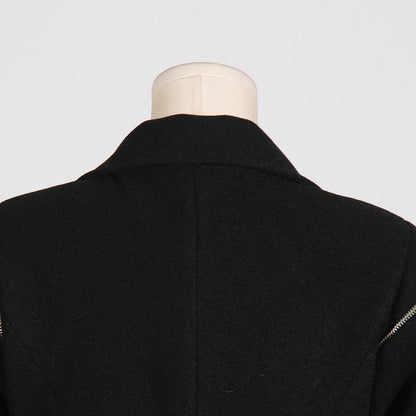 Zipper Asymmetric High-Grade Blazer