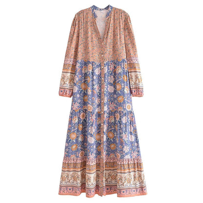 Kendra Floral V neck Maxi