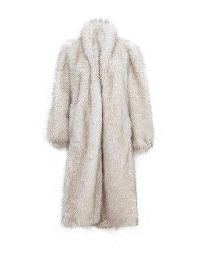 Raccoon Fur Loose Casual Long Coat