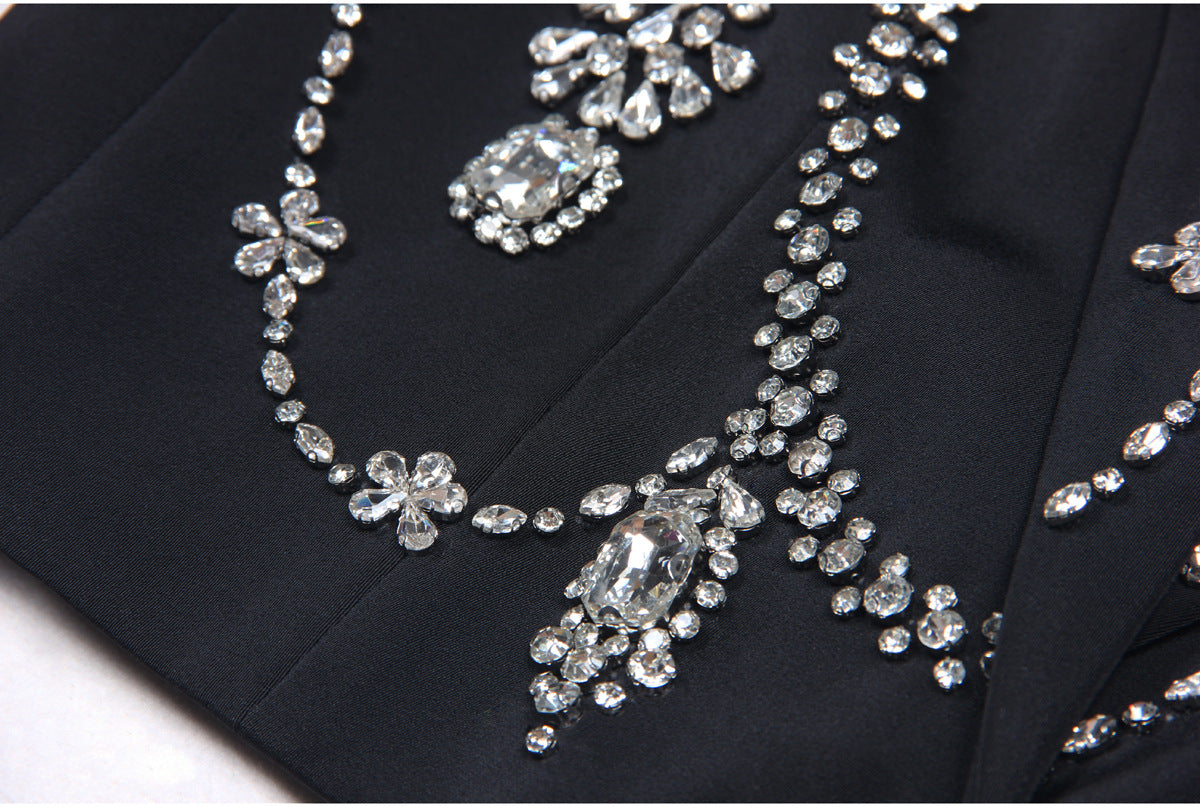 Rhinestone Sleeveless Business Vest
