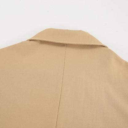 Khaki Double Breasted Trench Coat