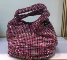 Studded Rhinestone Messenger Bag Handbag