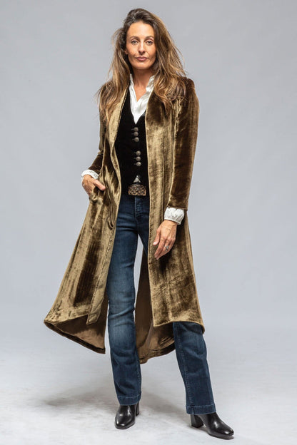 Velvet Long Split Long Coat