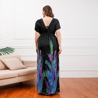 Plus Size Bohemian Girls Maxi Dress