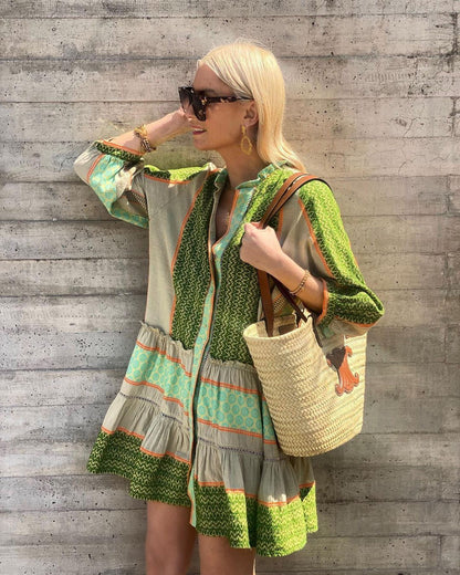 Cotton Linen Casual Mini Dress