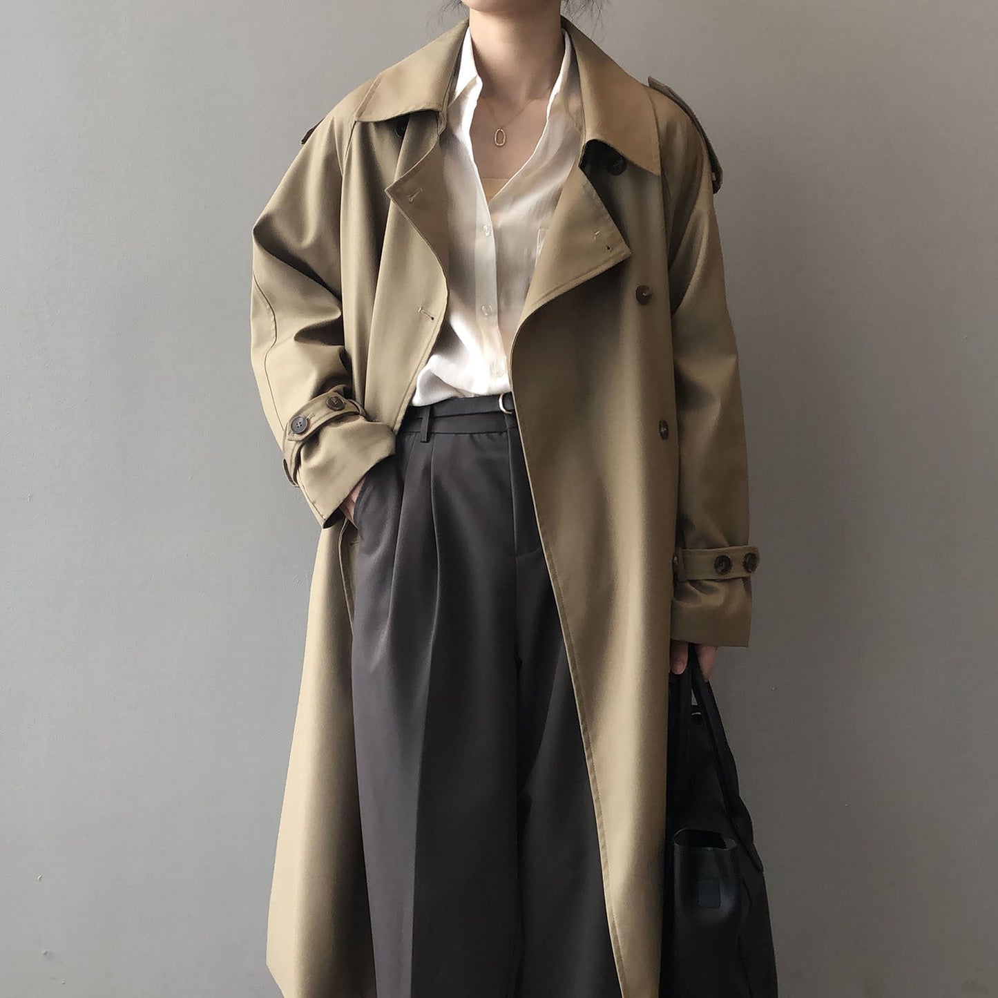 Elegant Loose-Fit Trench Coat