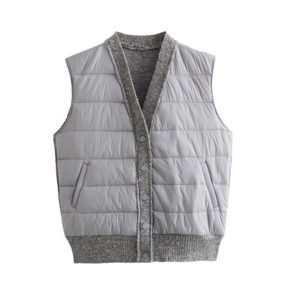 Quilted Patchwork Sleeveless Vest
