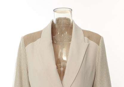 Color Contrast Patchwork Trench Coat