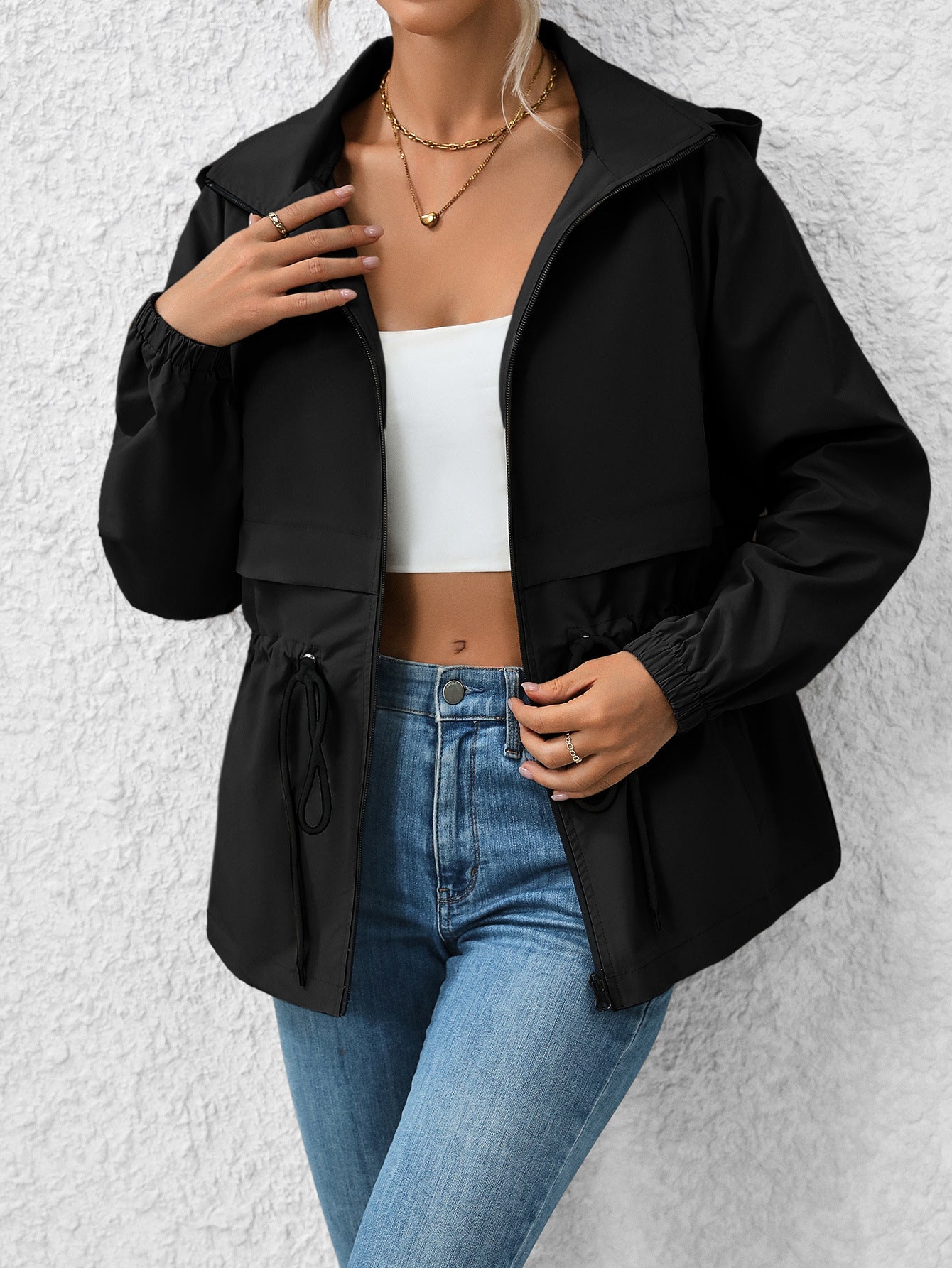 Waterproof Hooded Raincoat Jacket