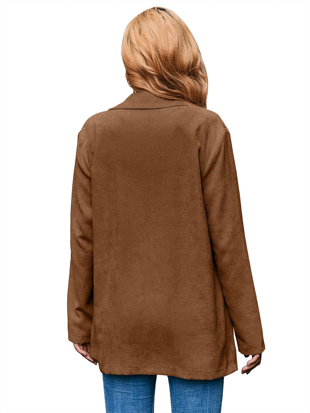 Corduroy Single-Breasted Blazer