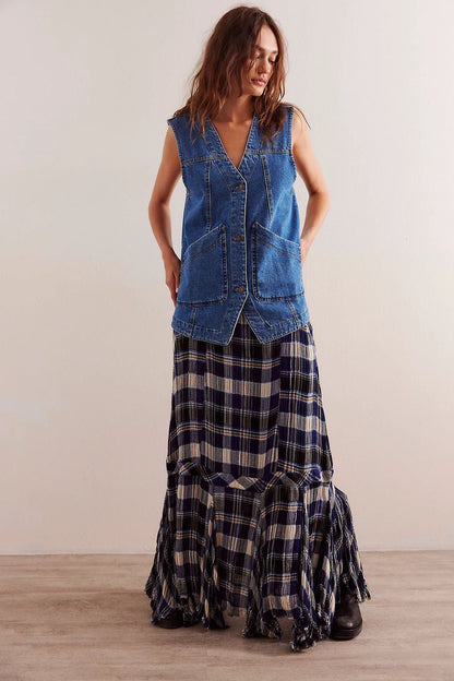 Denim Sleeveless Vest