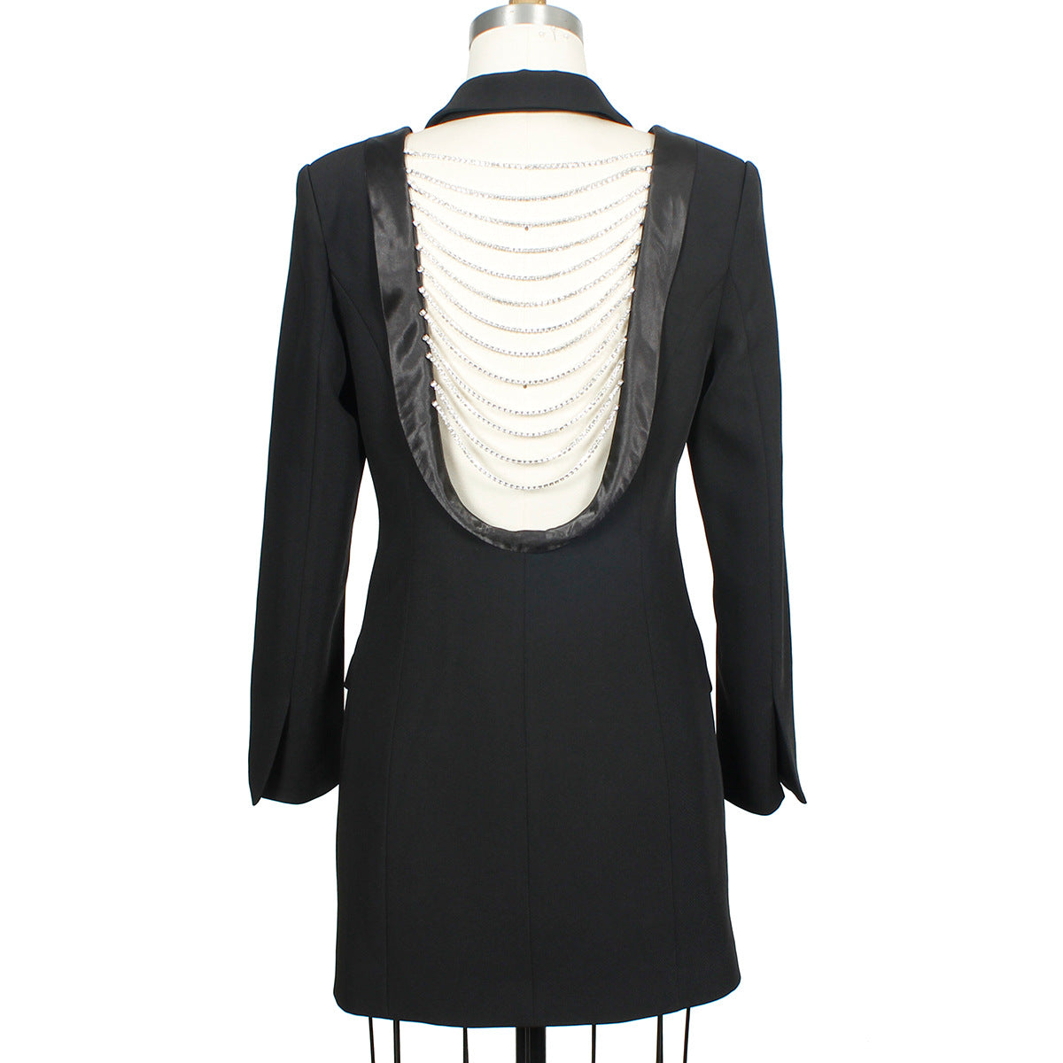 Backless Diamond Chain Blazer