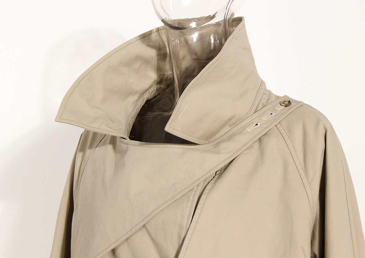 Khaki Cotton Trench Coat