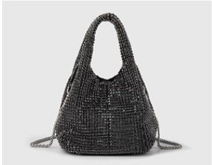 Studded Rhinestone Messenger Bag Handbag