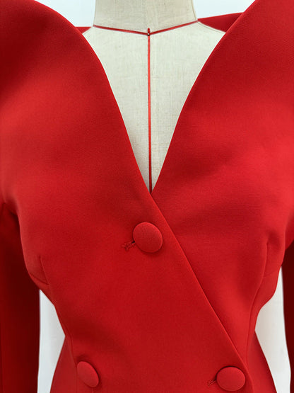 Star Design Slim Trench Coat Dress