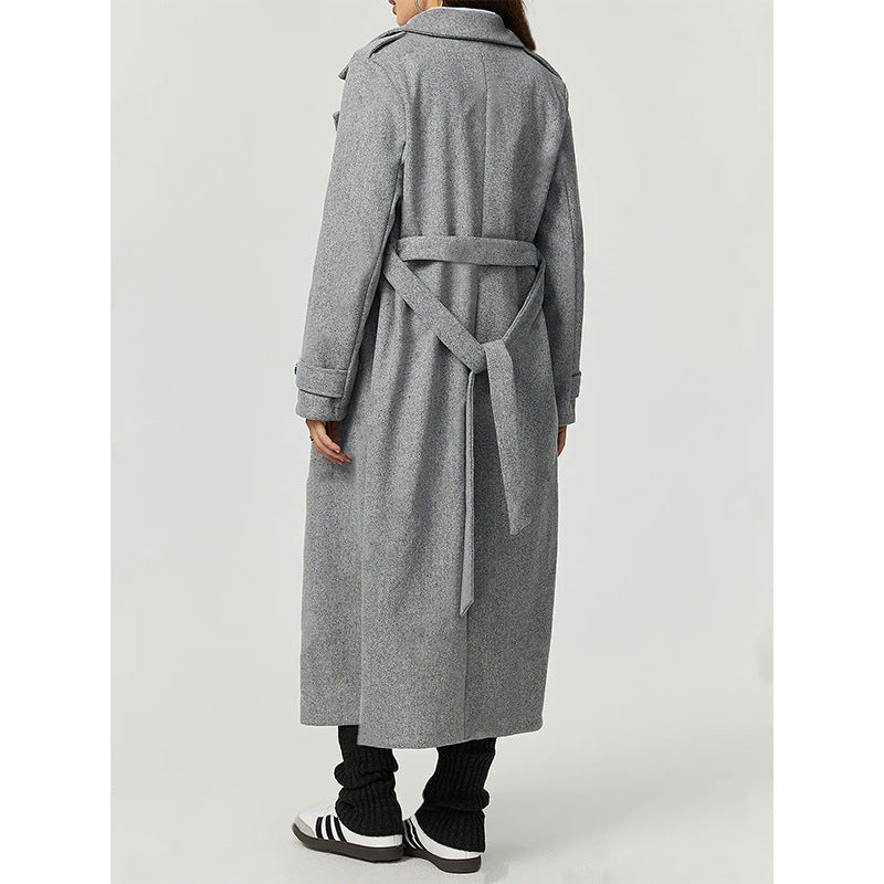 Double Breasted Woolen Coat Outerwear