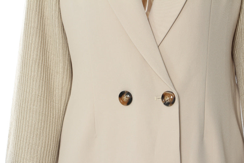 Color Contrast Patchwork Trench Coat