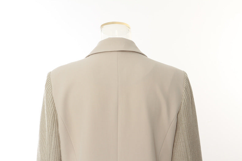 Color Contrast Patchwork Trench Coat