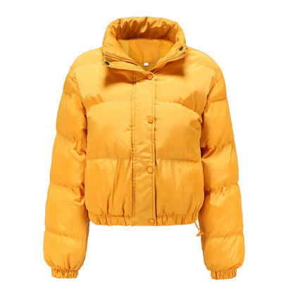 Long Sleeve High Collar Padded Jacket