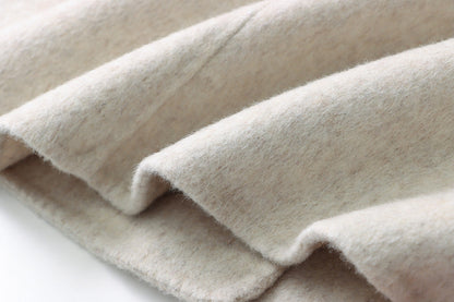 Woolen Hooded Cape Coat