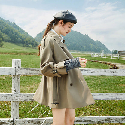 Elegant Mid-Length Trench Coat