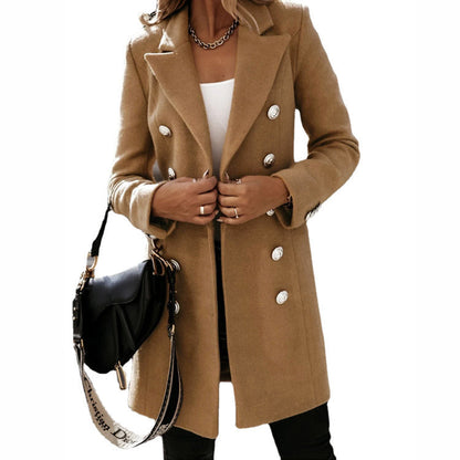 Woolen Long Sleeve Blazer Coat