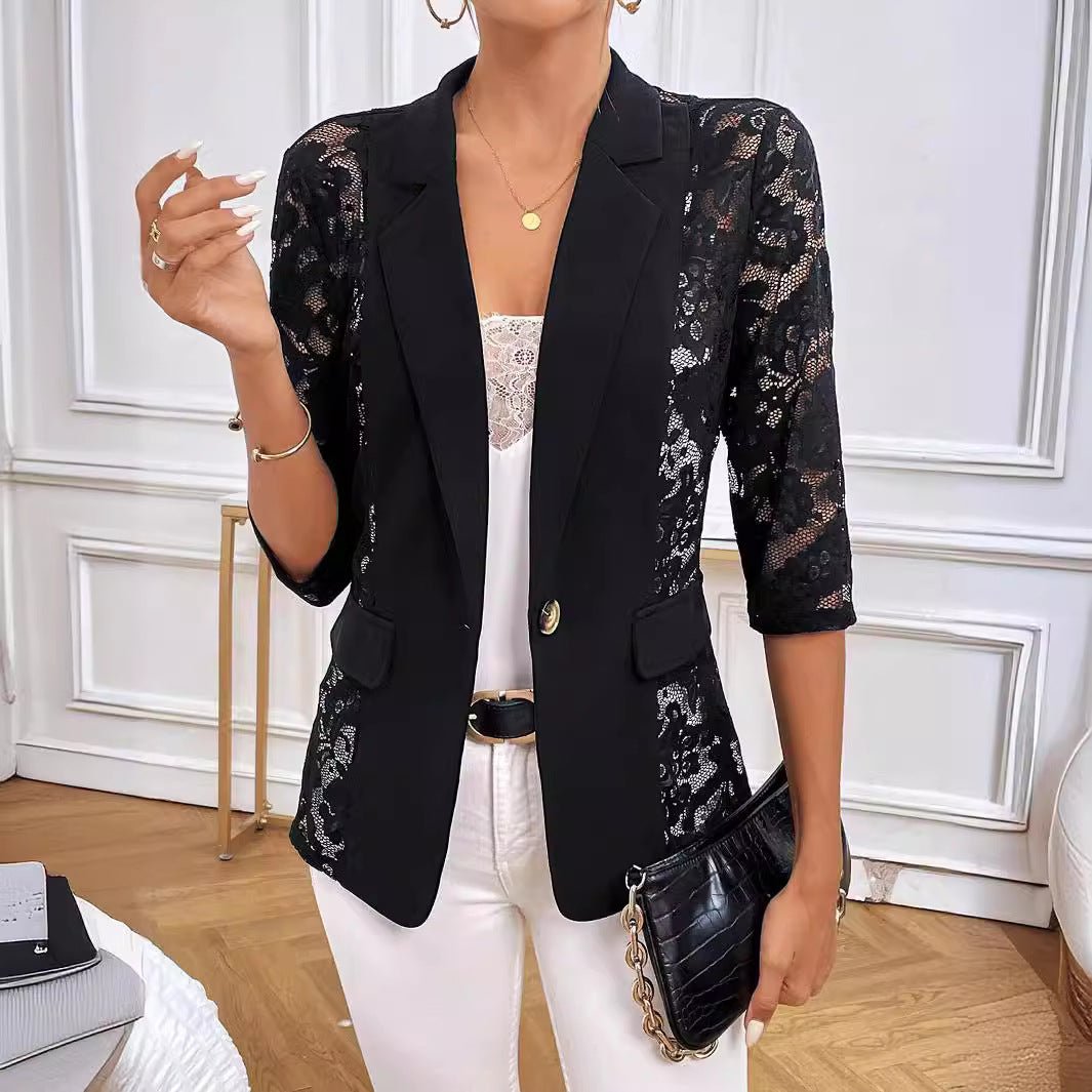 Lace Stitching Blazer