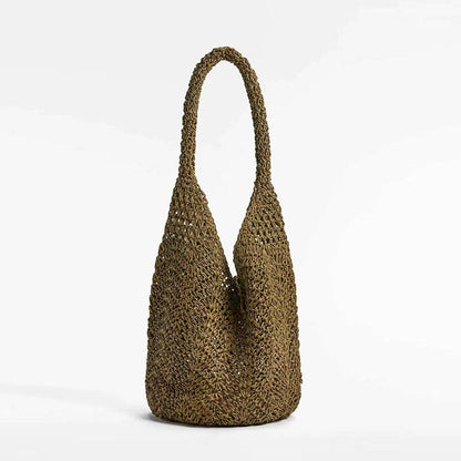 Shoulder Straw Bag Rattan Natural Fibers