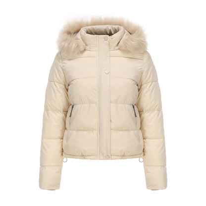 Long Sleeves Cotton Padded Hooded Jacket