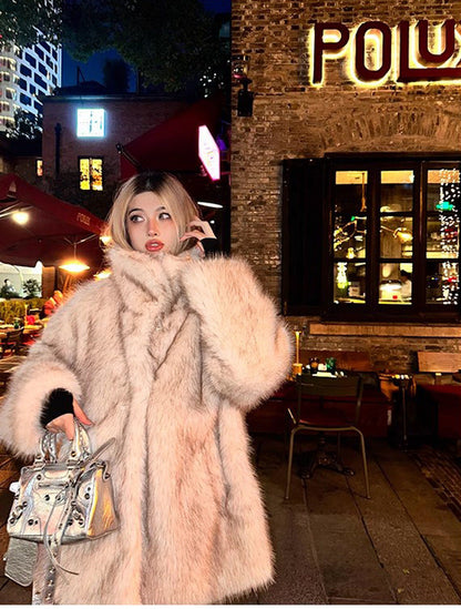 Faux Fur Mid-Length Jackets