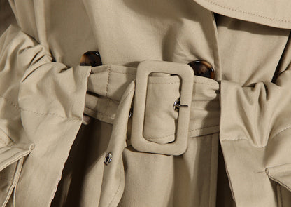 Khaki Cotton Trench Coat