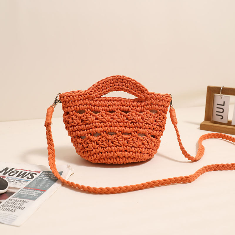 Crossbody Rope Cotton Thread Woven Bag Crochet