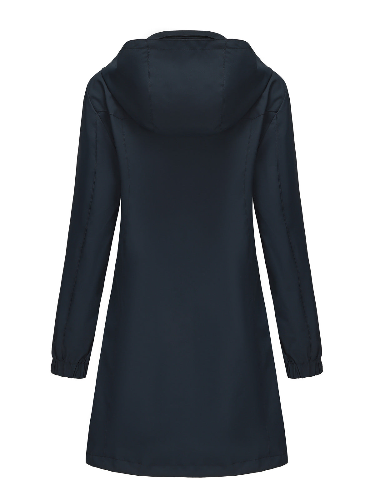 Solid Color Long Sleeve Windbreaker Coat