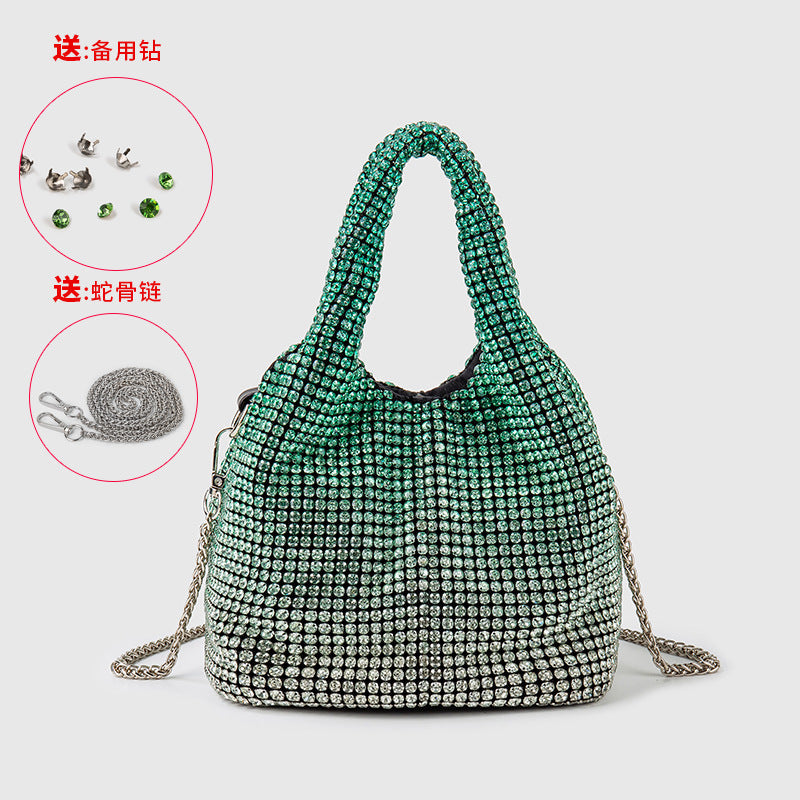 Studded Rhinestone Messenger Bag Handbag