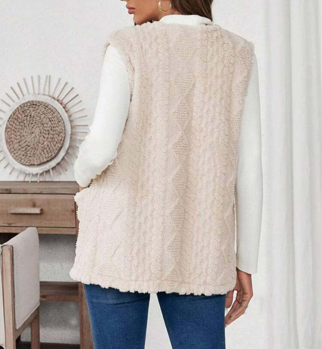 Plush Pocket Casual Vest